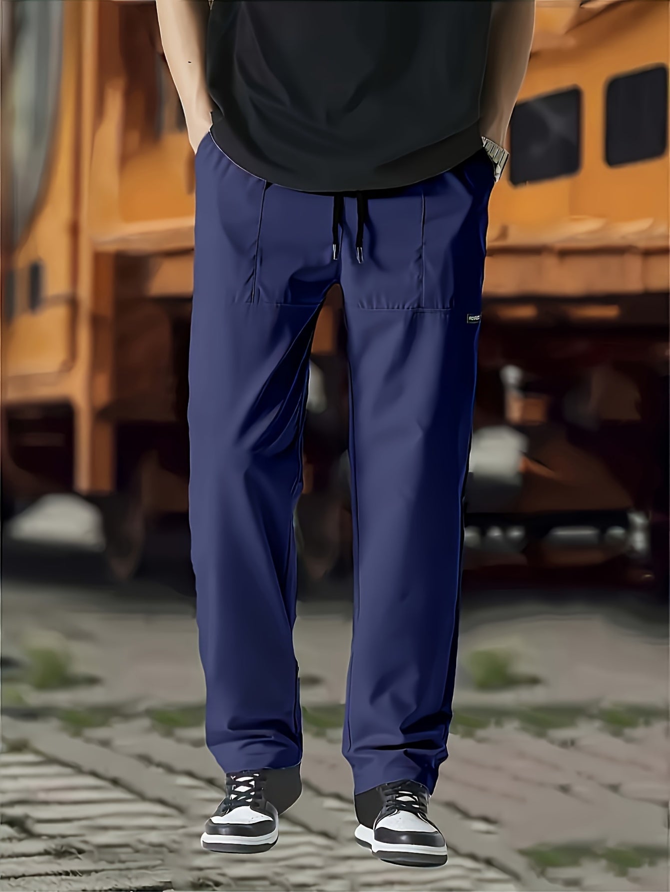 Pantalones elásticos de alto rendimiento para hombre – Ajuste informal de entrenamiento y ropa urbana