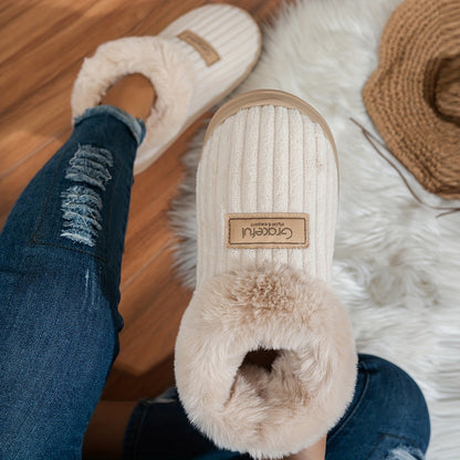 Women’s Thick Sole Slippers – Warm Winter Indoor Comfort