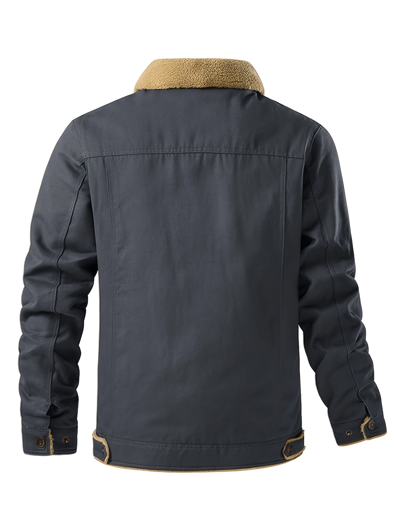 Chaqueta de trabajo para hombre con forro polar - Abrigo con cuello de borreguillo
