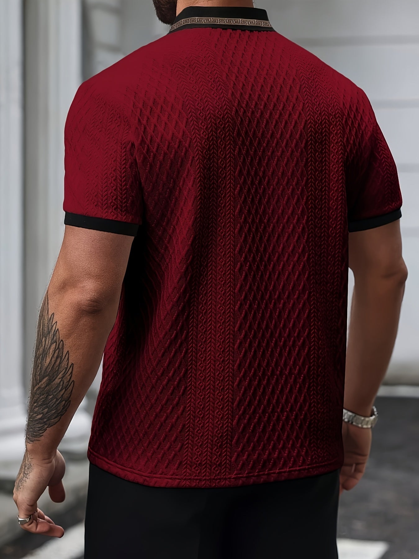 Polo color block para hombre – Polo de golf y casual de verano transpirable
