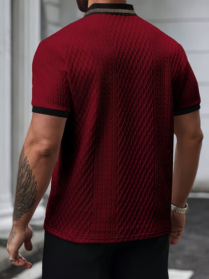 Polo color block para hombre – Polo de golf y casual de verano transpirable