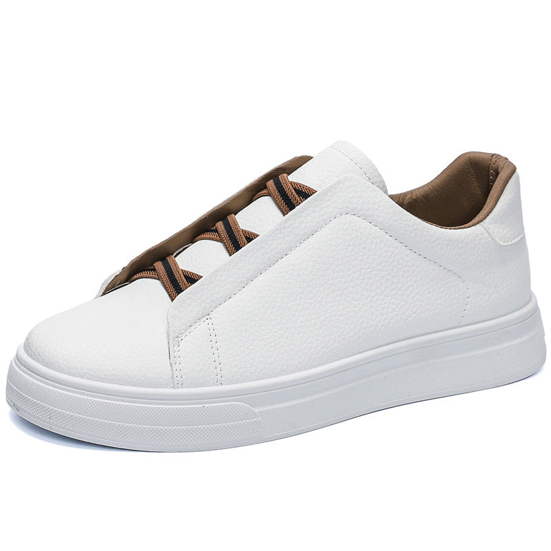 Men’s Korean Casual Slip-On Shoes – Vintage Elastic Comfort Fit