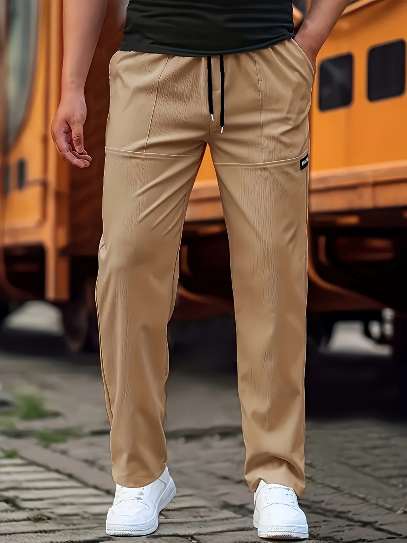 Pantalones elásticos de alto rendimiento para hombre – Ajuste informal de entrenamiento y ropa urbana