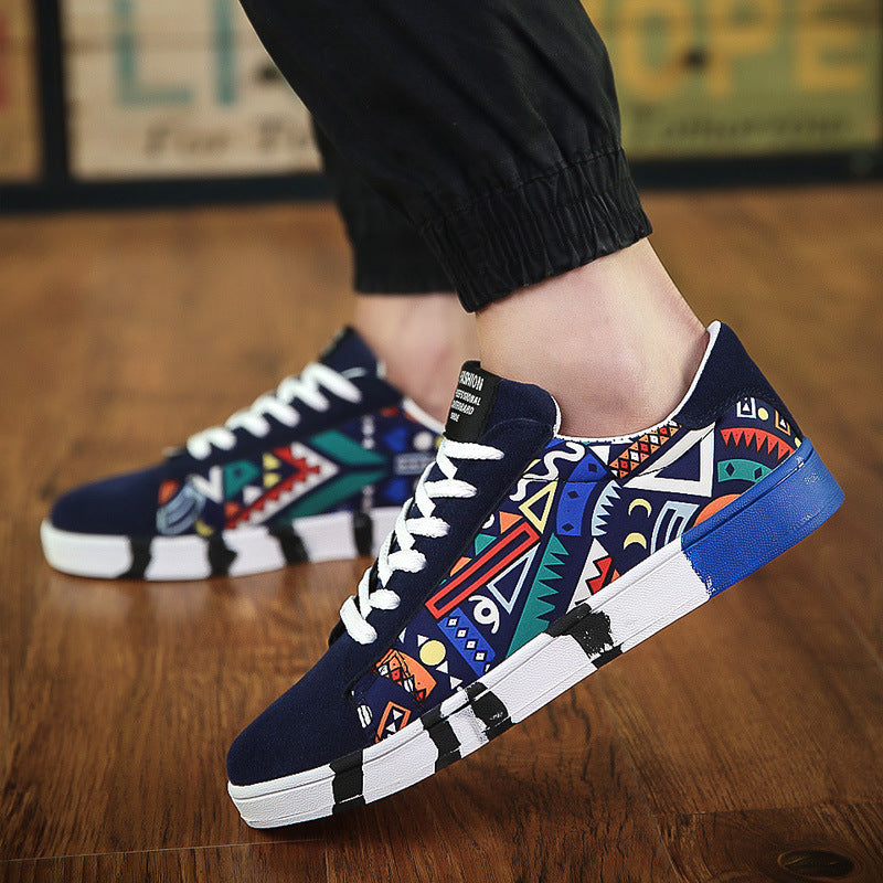 Zapatillas de Lona de Moda Loom & Soul™ para Hombre – Zapatos Casuales con Cordones, Costuras de Ante y Suela de Goma