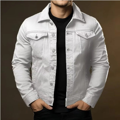 Chaqueta vaquera de trabajo para hombre – Abrigo informal de algodón grueso