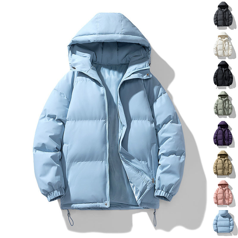 Abrigo con capucha de invierno Loom & Soul™ para hombre – Chaqueta acolchada de algodón grueso con cremallera para calidez y estilo diario
