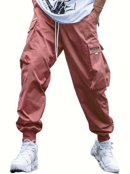 Pantalones Cargo para Hombre Loom & Soul™ – Pantalones con Cordón, Múltiples Bolsillos, Estilo Hip-Hop Urbano