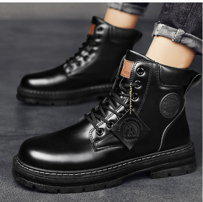 Men’s Casual Biker Boots – High Top Martin Work Boots by Loom & Soul