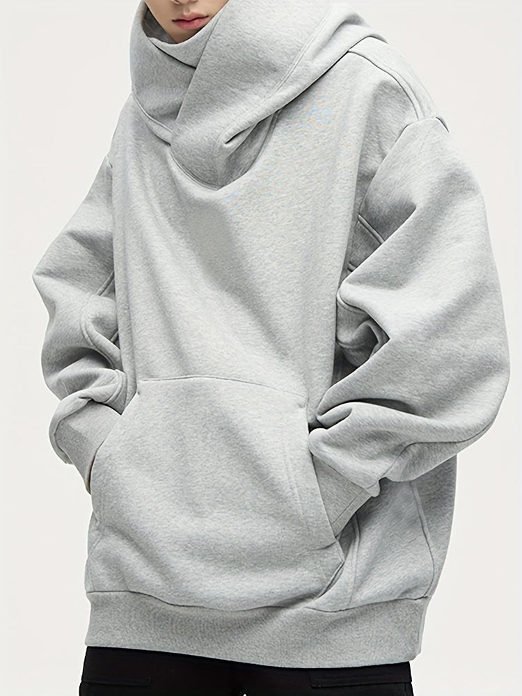 Sweat à capuche ample en peluche pour homme – Pull style ninja streetwear