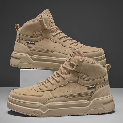 Zapatillas de deporte urbanas de caña alta para hombre – Zapatillas deportivas con cordones