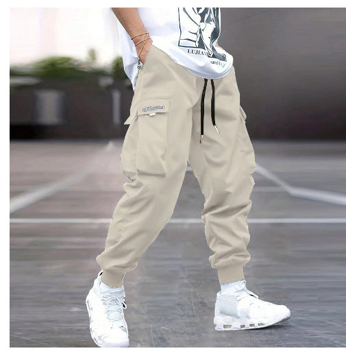 Pantalones Cargo para Hombre Loom & Soul™ – Pantalones con Cordón, Múltiples Bolsillos, Estilo Hip-Hop Urbano