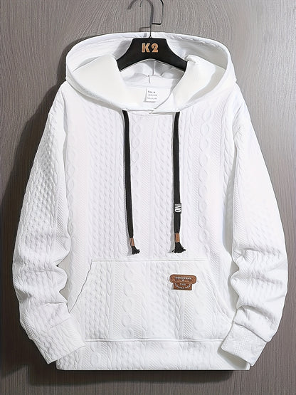 Sweat à capuche sport pour homme – Manches longues couleur unie 280 g/m²