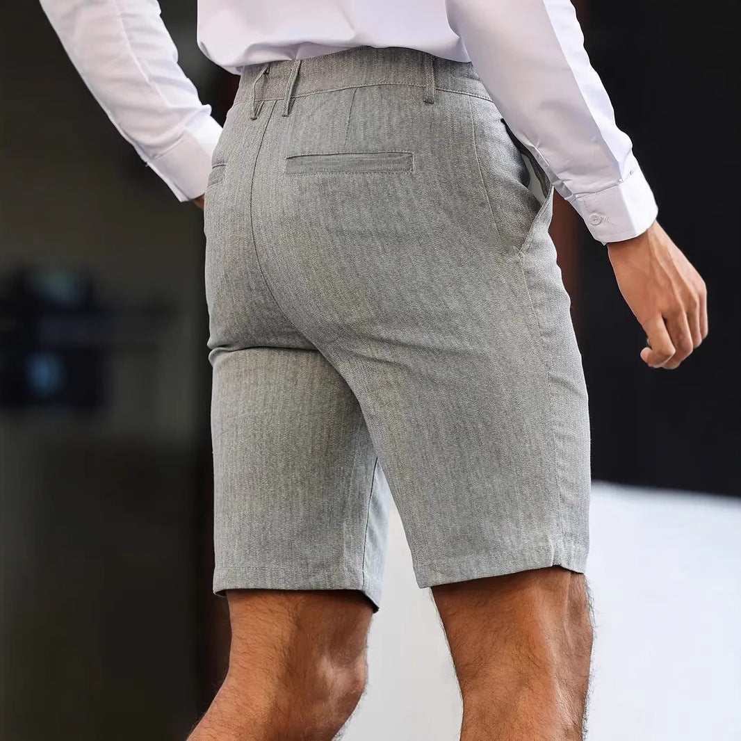 Men’s Cotton Straight Shorts – Clean Minimal Summer Fit