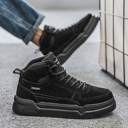 Zapatillas de deporte urbanas de caña alta para hombre – Zapatillas deportivas con cordones