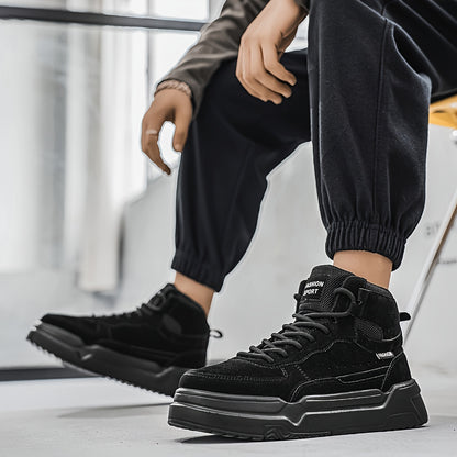 Zapatillas de deporte urbanas de caña alta para hombre – Zapatillas deportivas con cordones