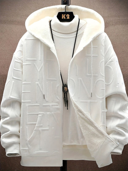 Sudadera con capucha y cremallera de felpa para hombre Loom & Soul - Edición festiva