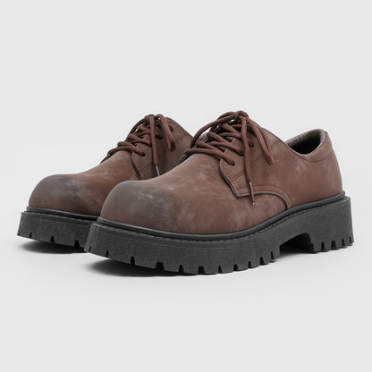 Men’s Retro Work Boots – Low-Top Leather Style Winter Shoes