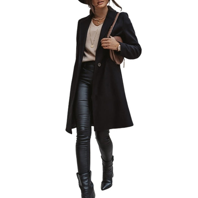 Chaqueta Oversize Coreana Bomber para Mujer Loom & Soul™ – Abrigo de Invierno Cálido con Cuello Solapa para un Estilo Urbano sin Esfuerzo