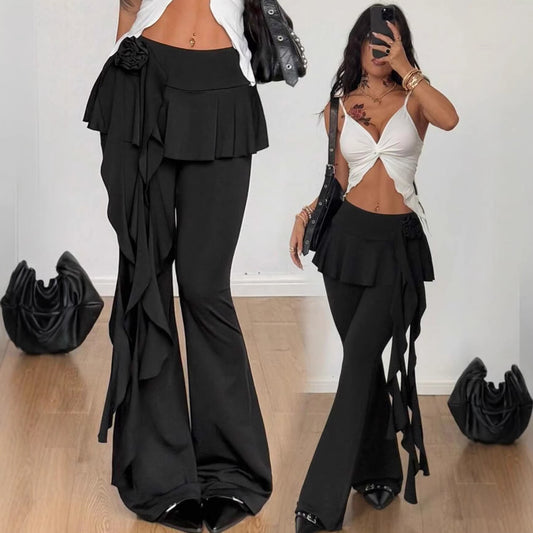 Women’s Black Bootcut Pants – High Waist Slimming Fit