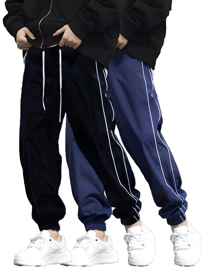 Pantalones de Jogging Holgados de Hombre con Cordón – Transpirables Informales para Exteriores