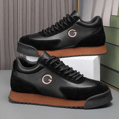 Men’s Nappa Leather Sneakers – Clean Lace-Up Casual Fit
