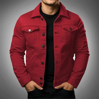Chaqueta vaquera de trabajo para hombre – Abrigo informal de algodón grueso