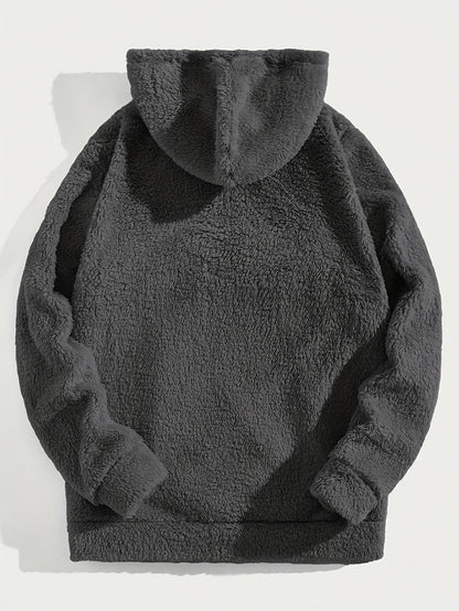 Sweat à capuche en molleton doux pour hommes – Demi-zip « Brooklyn » Pull d'hiver