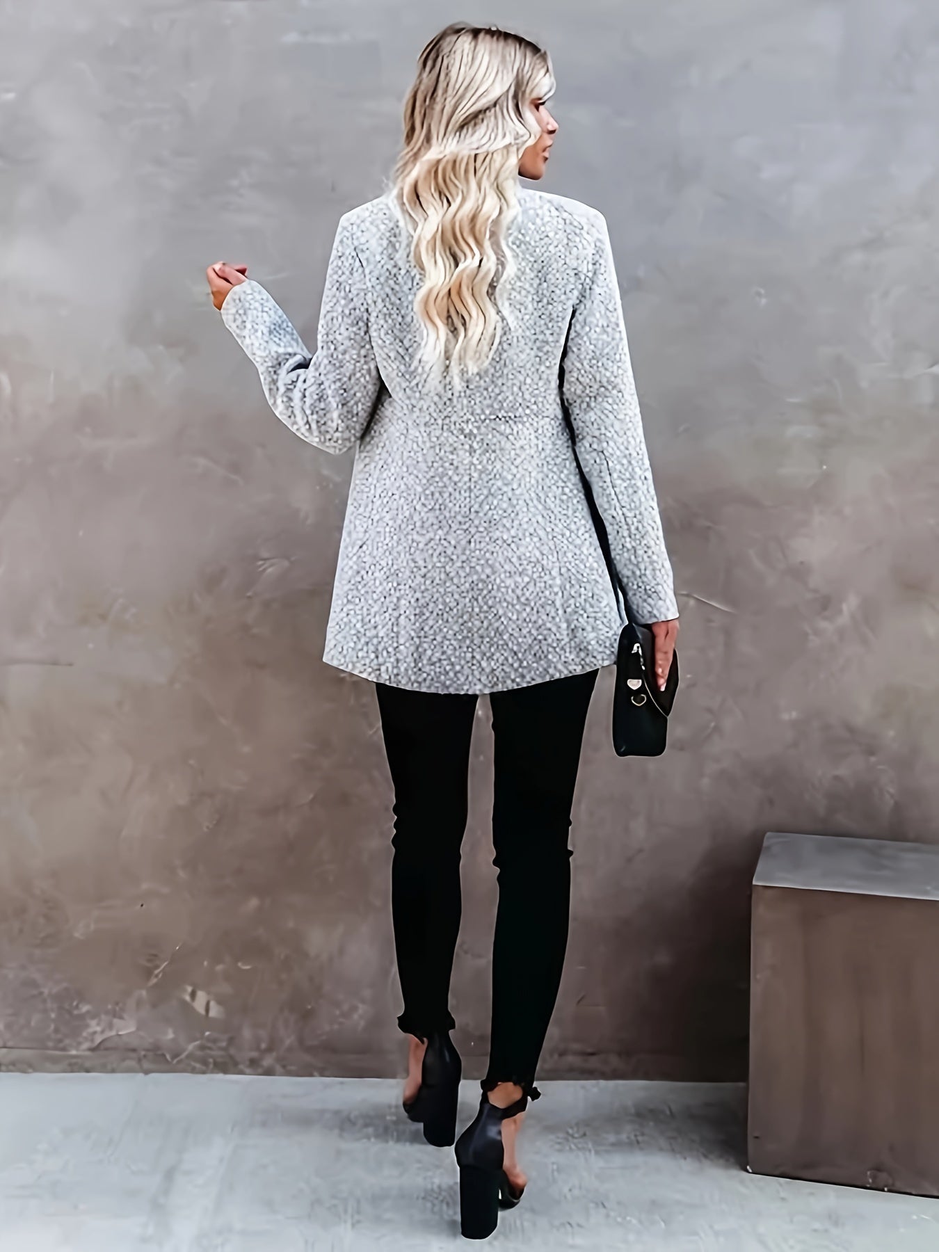 Elegant Mid-Length Coat – Women’s Autumn Winter Waist-Seam Jacket