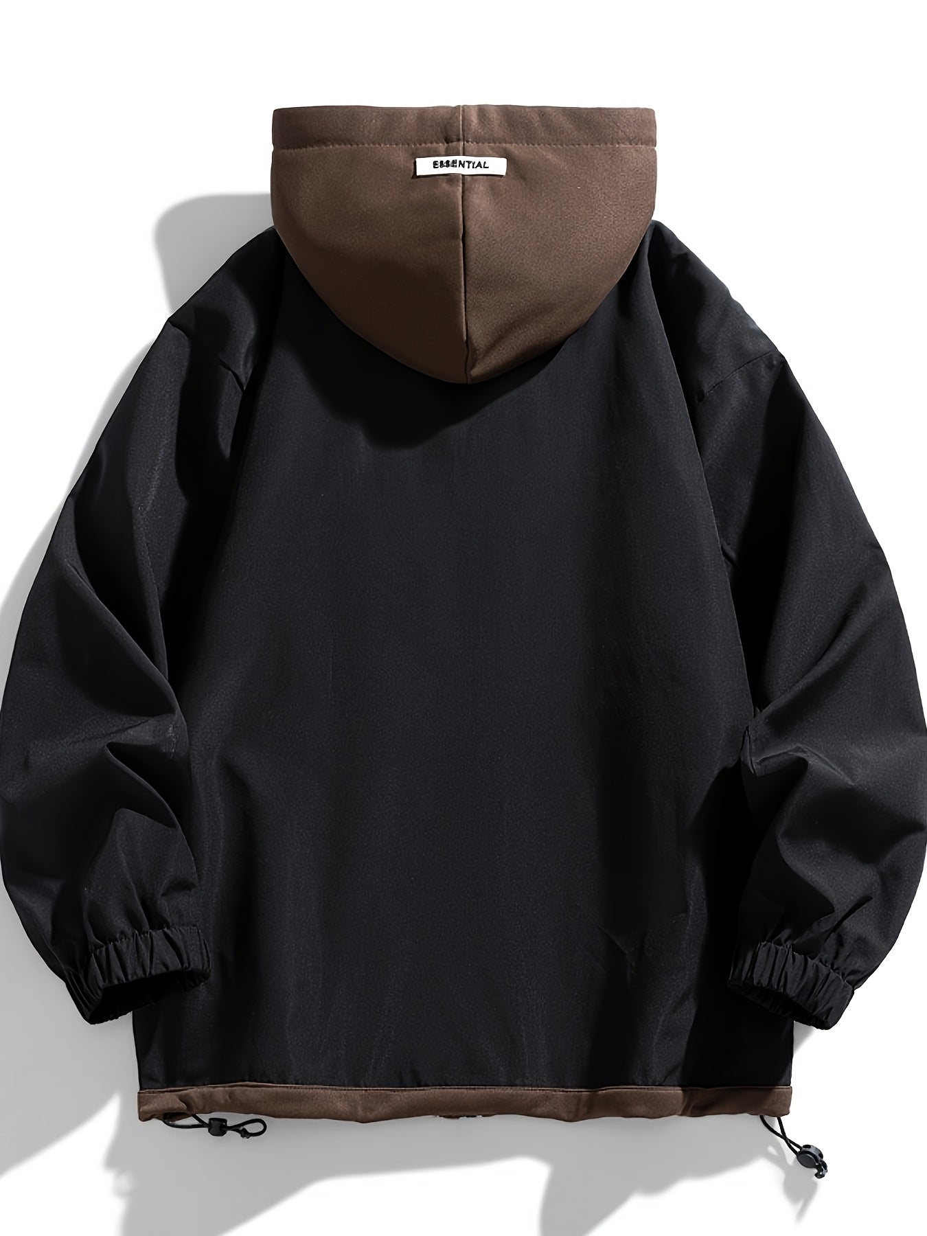 Chaqueta con cremallera y bloques de color para hombre Loom & Soul – Cortavientos ligero con capucha