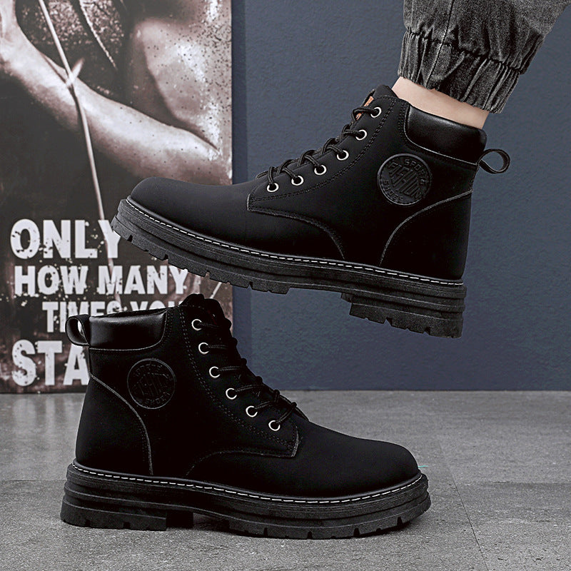 Botas Martin para hombre Loom & Soul™ – Botines de invierno gruesos impermeables con suela de goma antideslizante