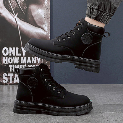 Botas Martin para hombre Loom & Soul™ – Botines de invierno gruesos impermeables con suela de goma antideslizante