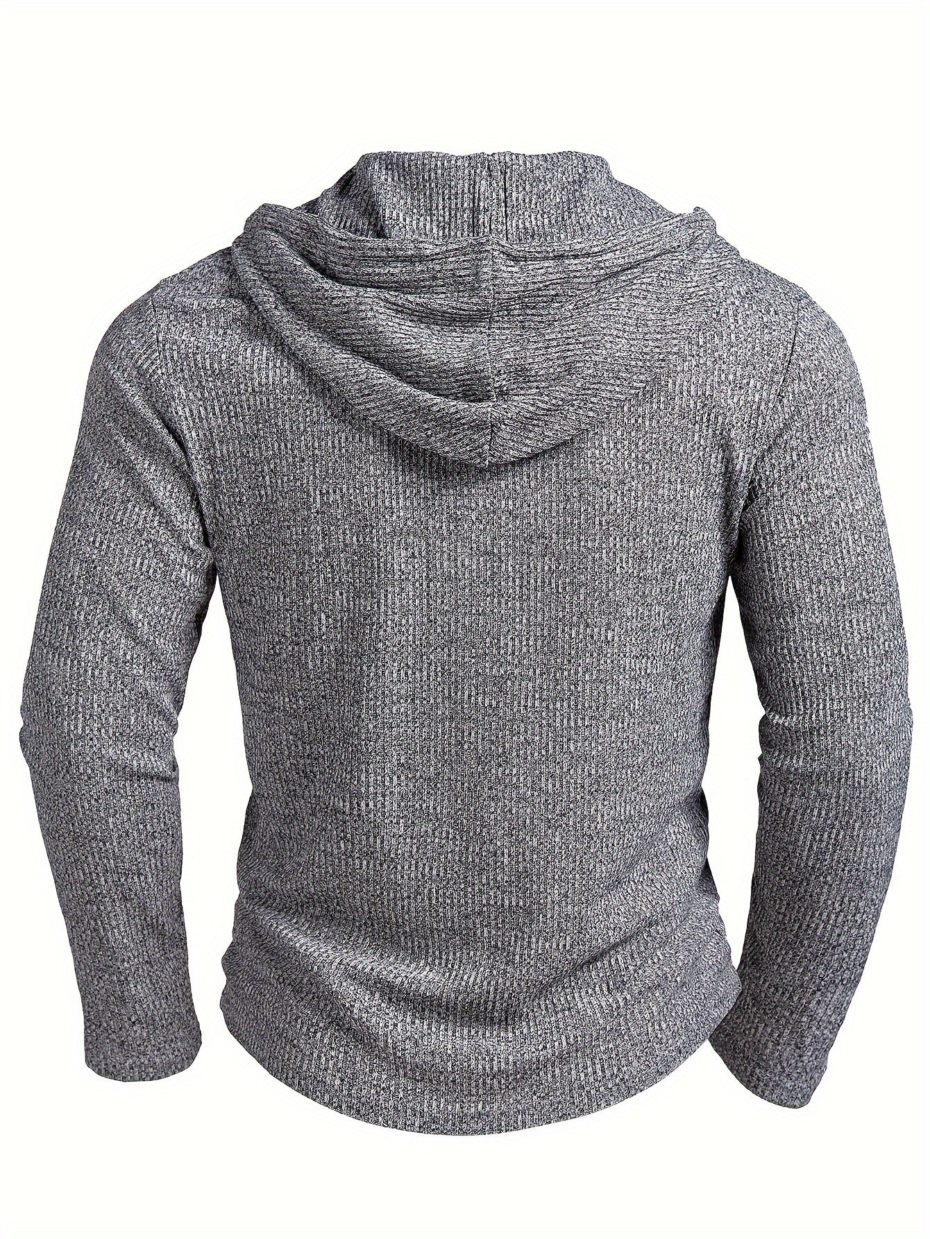 Chemisier Henley côtelé pour homme – Haut tricoté doux à manches longues pour l'automne