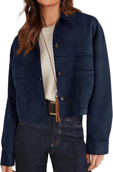 Chaqueta Corta de Ante Sintético para Mujer – Estilo Ligero para el Viaje Diario