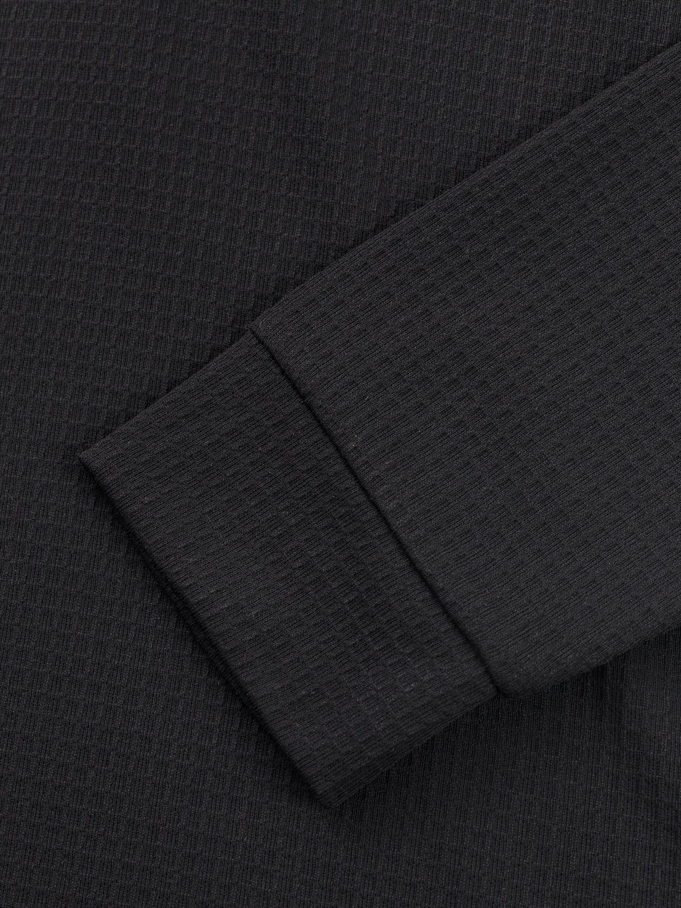 Chemise Henley gaufrée pour homme – Haut boutonnée toutes saisons blanc et noir