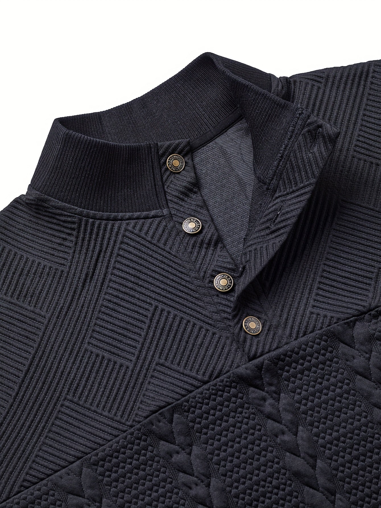 Chemise Henley décontractée pour homme – Haut boutonné à manches longues en tissu extensible doux