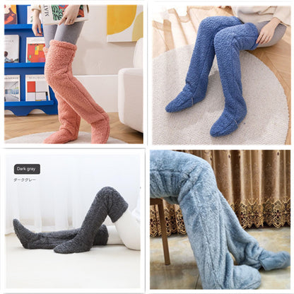 Calcetines largos peludos por encima de la rodilla Loom & Soul™ – Medias unisex cálidas para invierno y para casa