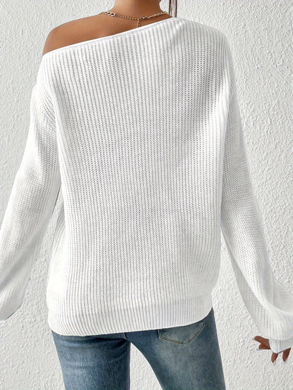 Suéter asimétrico para mujer: jersey elegante para primavera/otoño
