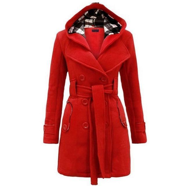 Abrigo de invierno Loom & Soul para mujer – Chaqueta larga con capucha, cálida y gruesa