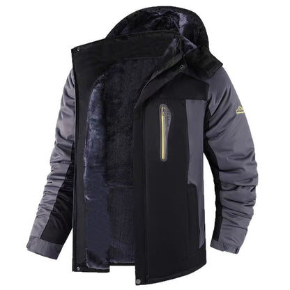 Abrigo polar de longitud media para hombre – Prenda exterior informal gruesa de invierno