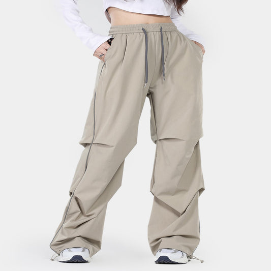 Pantalones Mop para mujer Loom & Soul™ – Pantalones de algodón plisados holgados estilo paracaidista