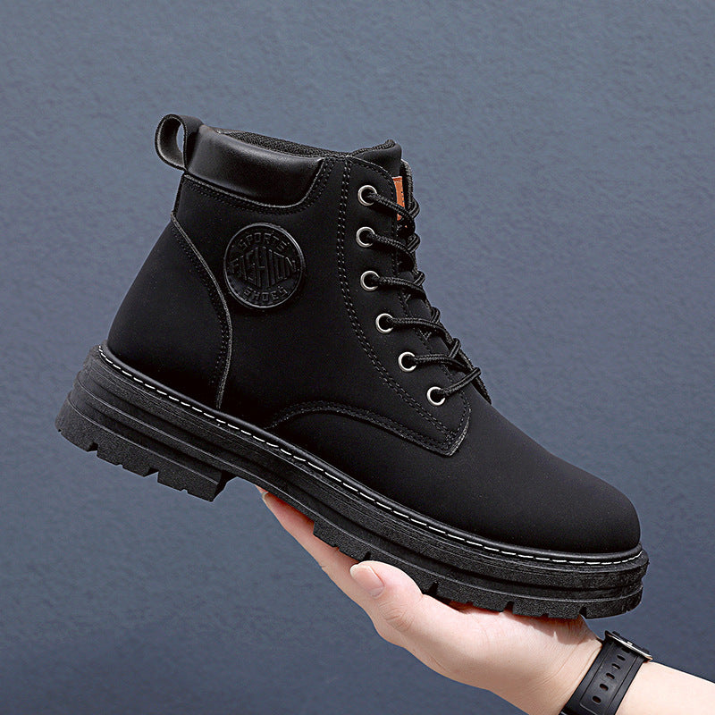 Botas Martin para hombre Loom & Soul™ – Botines de invierno gruesos impermeables con suela de goma antideslizante