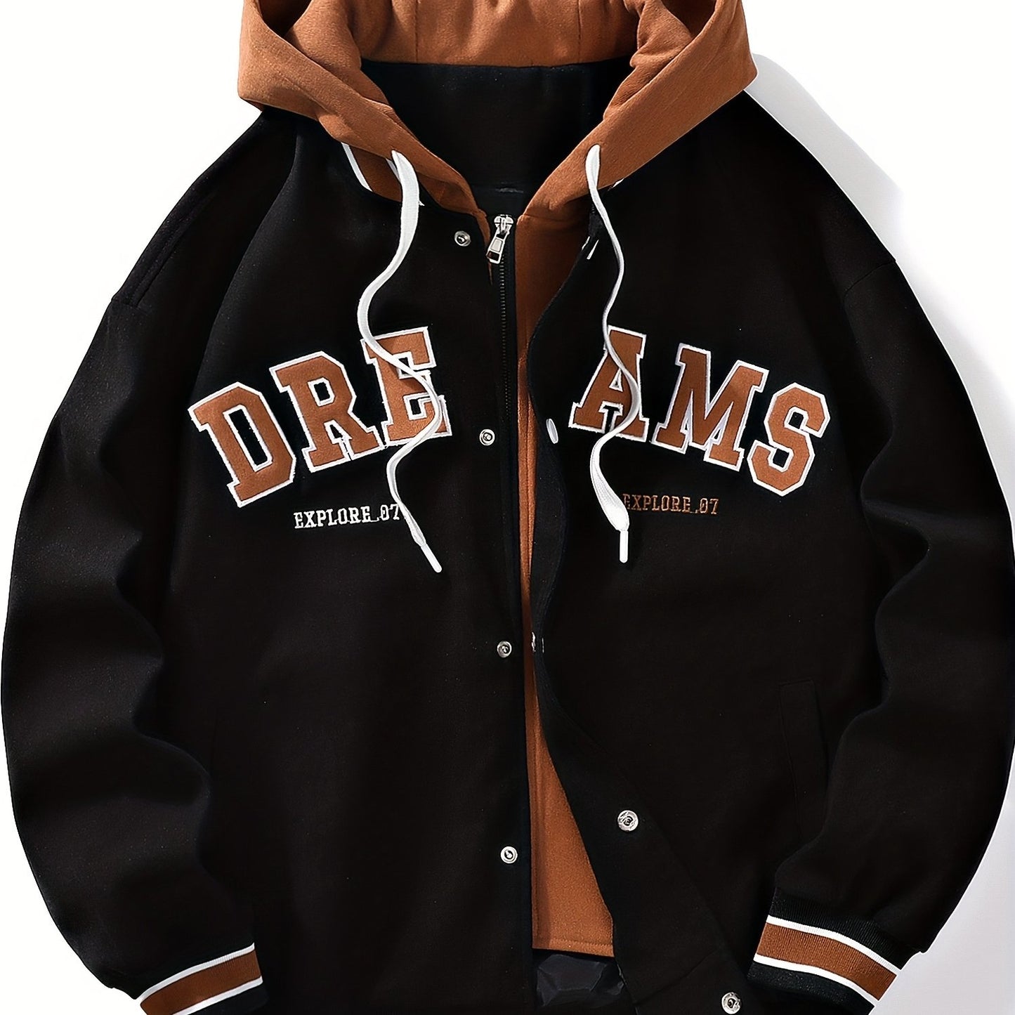Veste à capuche Loom & Soul pour homme « DREAMS » – Manteau ample streetwear