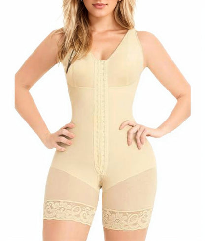 Loom & Soul™ Faja colombiana – Body moldeador de control de abdomen completo con levantamiento de glúteos y cremallera en la entrepierna