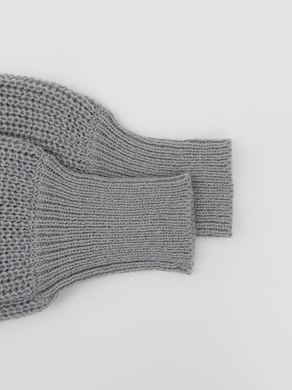Elegante cárdigan acanalado con cuello en V profundo – Suéter de punto de otoño/invierno para mujer