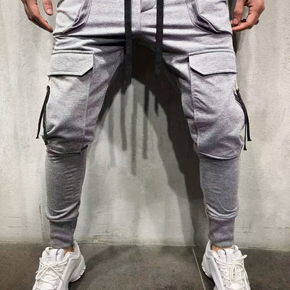 Pantalones Cargo de Hombre Urbanos – Pantalones de Exterior con Cordón y Bolsillos Múltiples