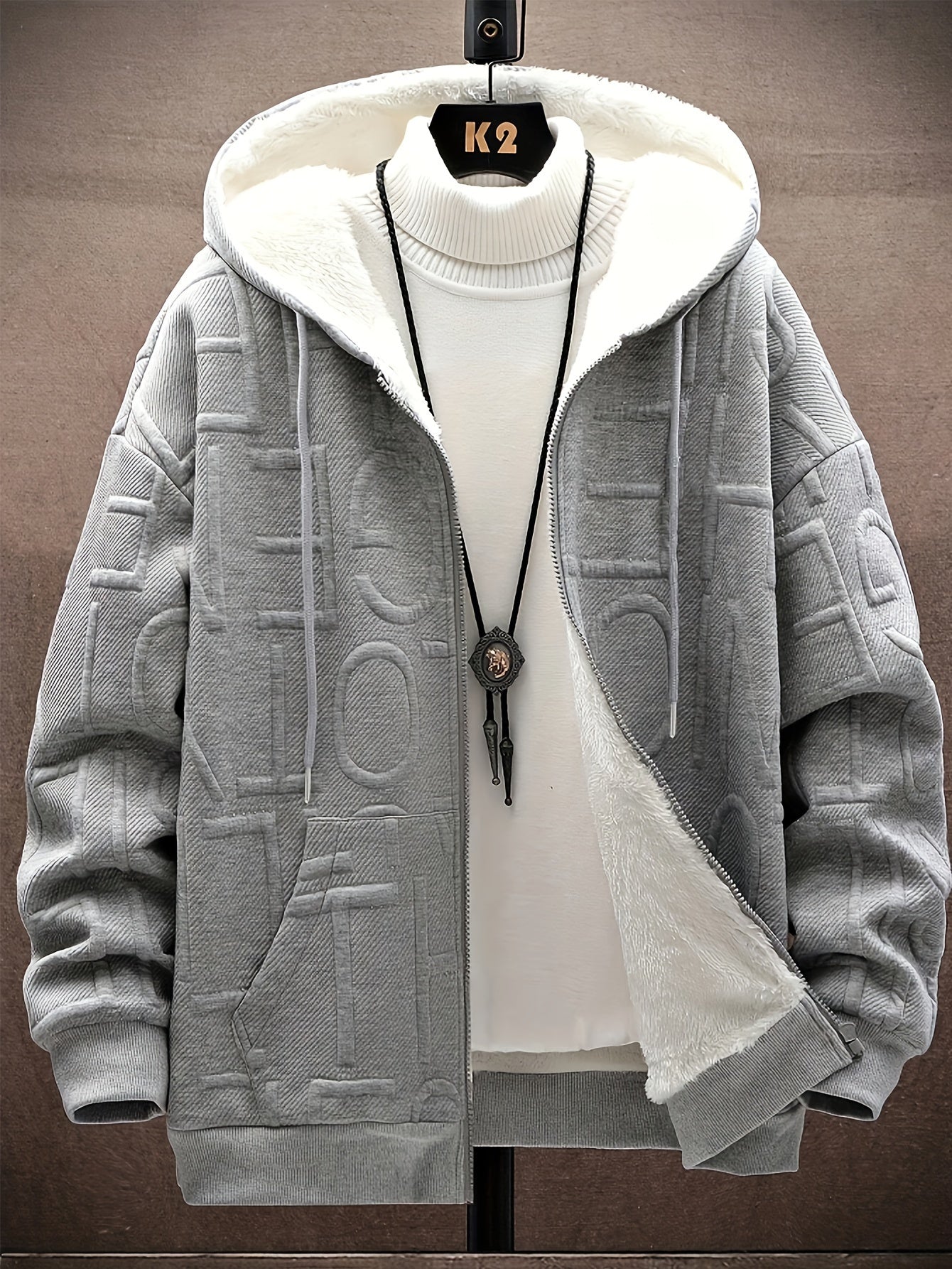 Sudadera con capucha y cremallera de felpa para hombre Loom & Soul - Edición festiva