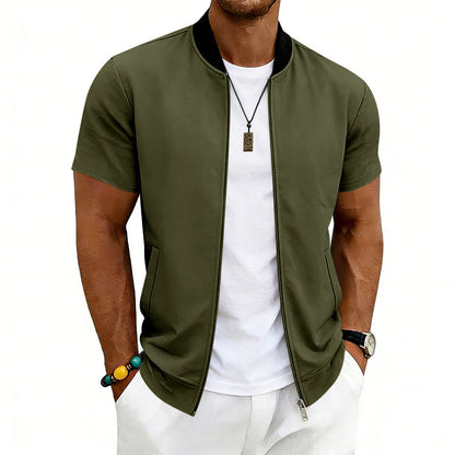 Men’s Flight Zip-Up Jacket – Classic Streetwear Bomber Fit
