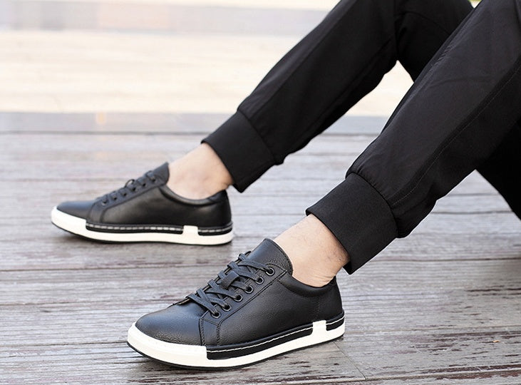 Loom & Soul Zapatos Artesanales de Hombre – Modelo Bajo con Cordones y Talón Plano, Suela de Goma Antideslizante, Interior de PU y Plantilla Acolchada