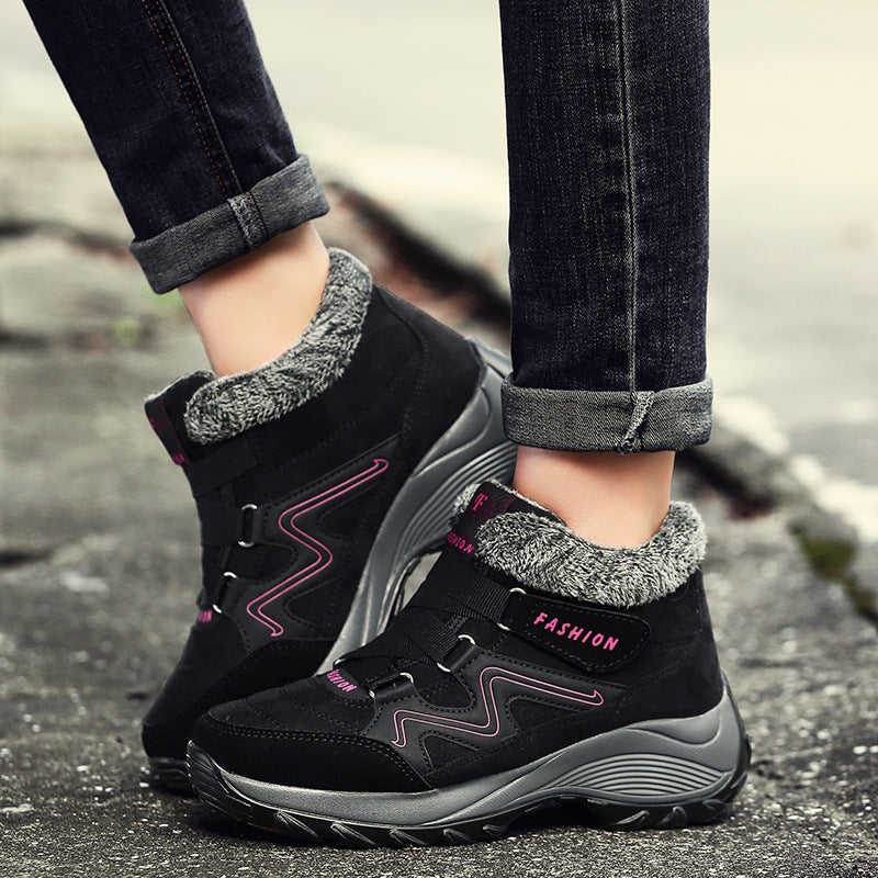 Loom & Soul™ Zapatos de cuero para senderismo de mujer – Botas de trekking impermeables antideslizantes para camping y aventura