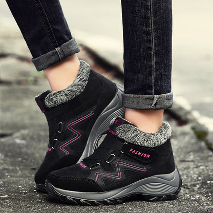 Loom & Soul™ Zapatos de cuero para senderismo de mujer – Botas de trekking impermeables antideslizantes para camping y aventura
